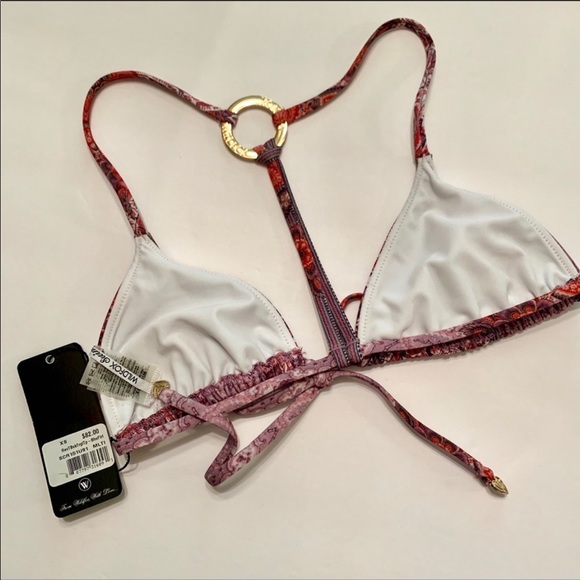NWT Wildfox Boho Floral String Bikini Top - Picture 5 of 9